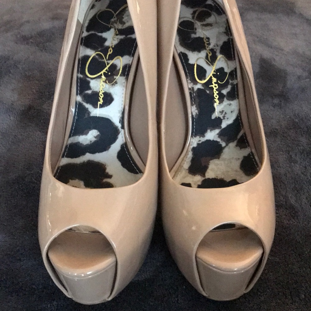 Jessica Simpson nude platform heels